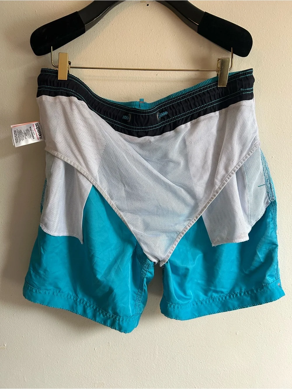 Superdry Volley Swim Shorts Blue Aqua Trunks Inner Brief Mens 2XL XXL